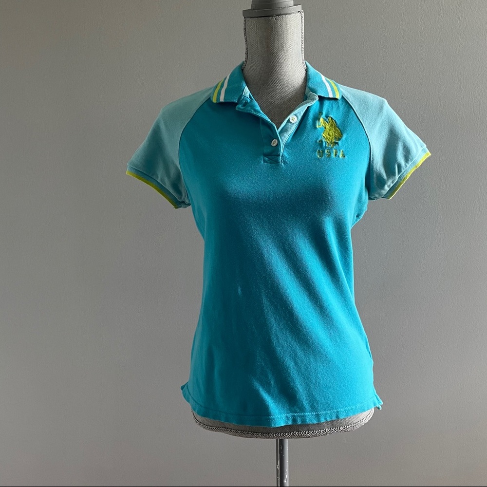 Light blue collared polo shirt
